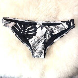 SeaFolly of Australia Palm Beach Hipster Black & White Bikini Bottom US Size 10